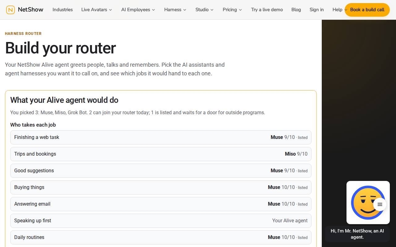 NetShow Harness router