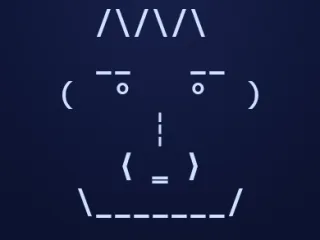 ASCII face, an AI character made by NetShow